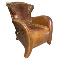 Saddle Chair / Zadel Fauteuil Vintage Cognac Leer Eyecatcher