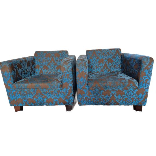2 Design Fauteuils – Turquoise/barok 1