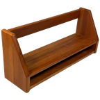 Vintage Wandplank, <<<brand>>>, Massief Teak, Denemarken 1970's thumbnail 1