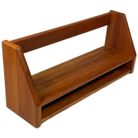 Vintage Wandplank, dyrlund Massief Teak, Denemarken 1970's