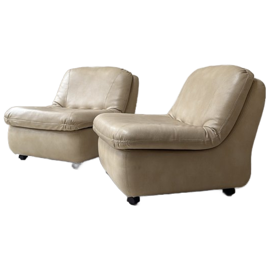 Set Van Twee Skai Leren Fauteuils Van Jo Otterpohl Voor Cor 1
