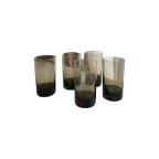 4 X Smoked Glass Water Glasses thumbnail 1