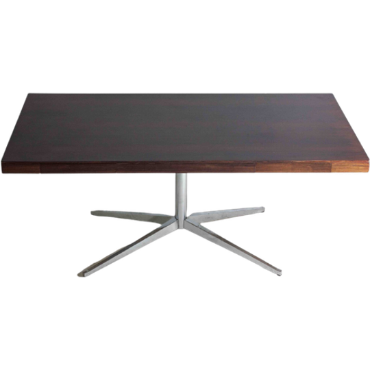 Zeldzame Vintage Mid-century Executive Bureau Van Florence Knoll In Palissander Hout 1