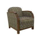 Vintage Fauteuil Art Deco Frankrijk thumbnail 1