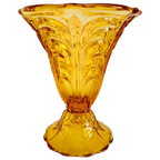Artdeco Vaas Amber Glas 1930’s thumbnail 1