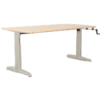 Markant Bureau, Wild Peren Blad, 160X80 Cm, Hoogte Instelbaar Onderstel D.M.V. Handslinger