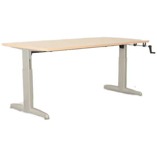 Markant Bureau, Wild Peren Blad, 160x80 Cm, Hoogte Instelbaar Onderstel D.m.v. Handslinger 1