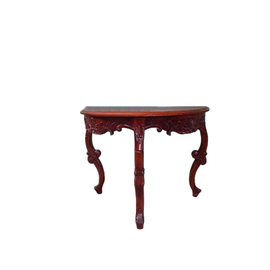 Antieke Halfronde Barok Sidetable 1