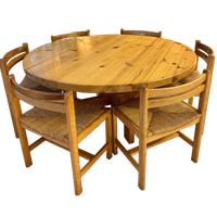 Round Dining Table By Roland Wilhelmsson - Swedish Pine Wood, 1970 | Karl Andersson & Söner