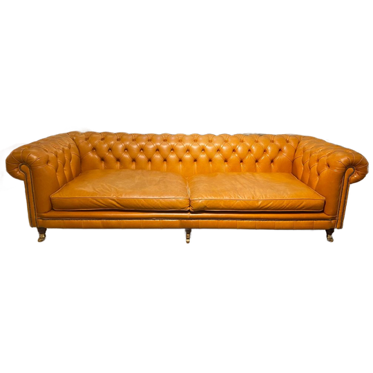 Xl Vintage Edinburgh Chesterfield 4 Zits Bank In Cognac Bruin 1