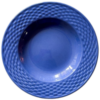 4x Vintage Diepe Borden Blauw / Paars