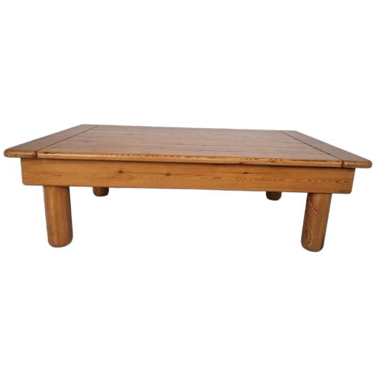 Japandi Stijl Vintage Zweedse Grenen Salon Tafel. 1