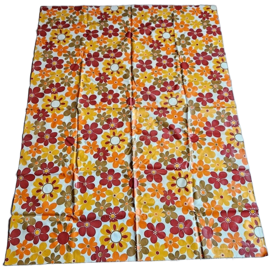 70's Vintage Tafelzeil Retro Bloemen Fafelkleed Jaren 70 1