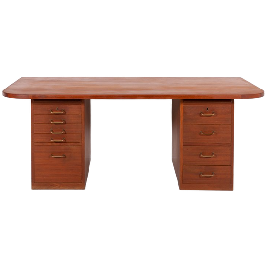 1960’s Danish Mid-century Modern Teak Desk From Frode Holm 1