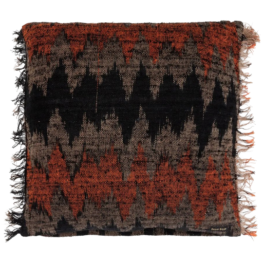 Bazar Bizar |de Oh My Gee Kussenhoes - Zwart Oranje - 60x60 1
