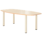 Solidesk Kantinetafel, Ahorn Blad, 200 X 100 Cm, Ton Blad, Vaste Hoogte thumbnail 1