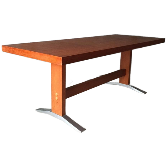 Deens Design Teak En Aluminium Salontafel Jaren 50 60 (2) 1