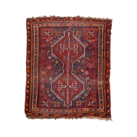 Zeer Mooi Handgeknoopt Oosters Vloerkleed Met Voornamelijk Rode En Paarse Kleuren 151x108cm