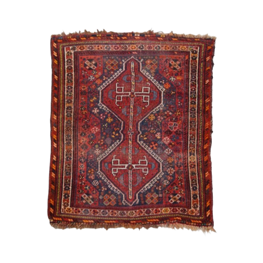 Zeer Mooi Handgeknoopt Oosters Vloerkleed Met Voornamelijk Rode En Paarse Kleuren 151x108cm 1