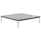Cassina Lc10-P Salontafel, Glazen Blad, 140 X 140 Cm thumbnail 1