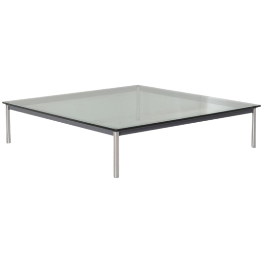Cassina Lc10-p Salontafel, Glazen Blad, 140 X 140 Cm 1