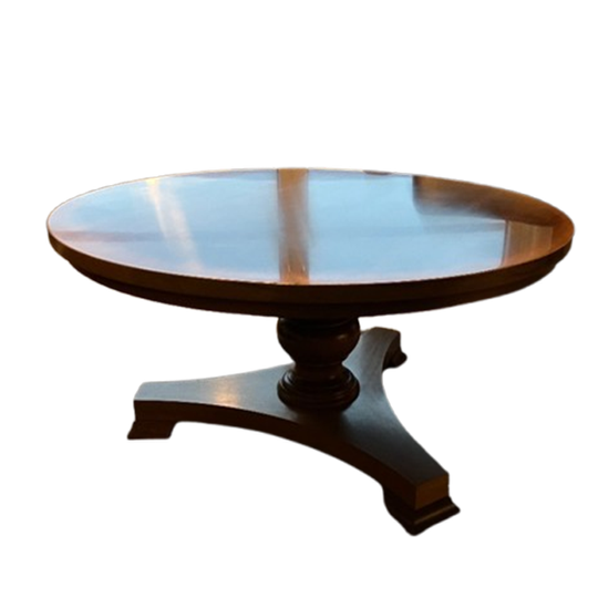 Ronde (mahonie) Houten Salontafel 1