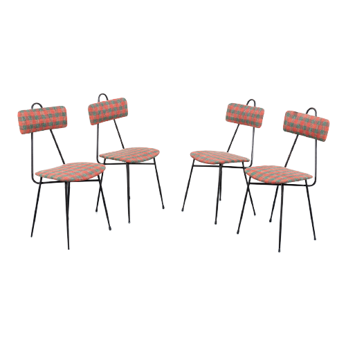 Set Of 4 Sculptural Italian Chairs / Eetkamerstoelen, 1960’S