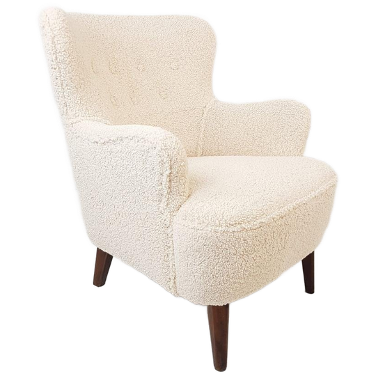 Vintage Artifort Theo Ruth Fauteuil Teddy Nieuw Gestoffeerd 1