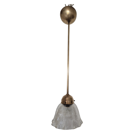 Holophane Hanglamp Messing Staaf 1