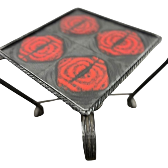 Vintage Gietijzeren Bijzettafel / Plantentafel / Tegeltafel 1