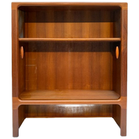 Restored Vintage dyrlund Display Cabinet With Sliding Glass Doors