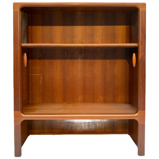 Restored Vintage dyrlund Display Cabinet With Sliding Glass Doors 1