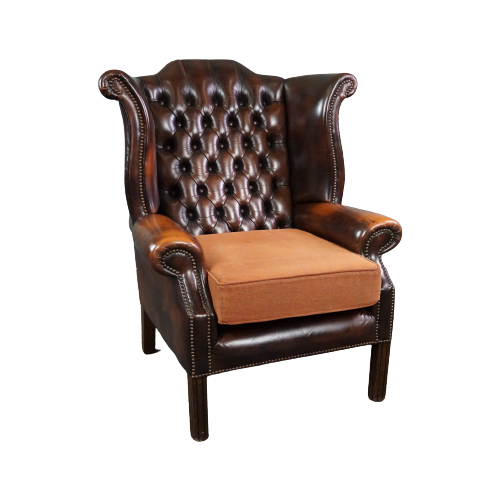 Waanzinnig Gekleurde Chesterfield Oorfauteuil, Wingchair