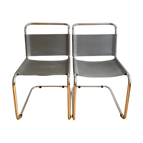 Set Of 2 Bauhaus Style Stoelen - Buisframe