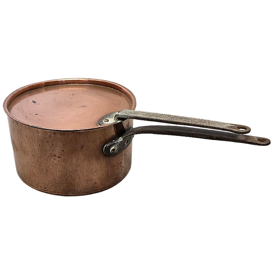 Grote Antiek Frans Koperen Steelpan, 19e Eeuw 1