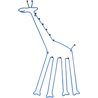 Ikea - Ikea Collectables - Grote Draad Metalen Giraffe Kapstok - 90'S