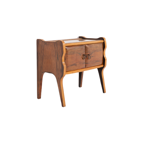 Sculptural Italian Mid-Century Nightstand/Cabinet, 1950’S