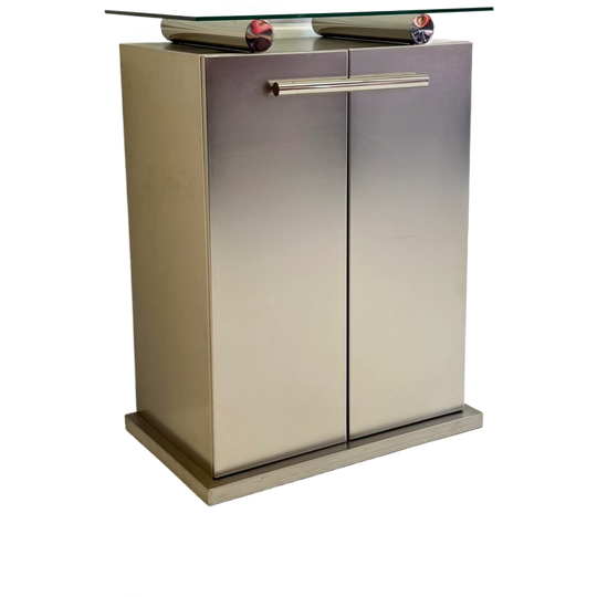 Postmoderne Aluminium Bar Kast Van Belgochrom 1