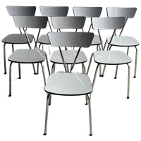 Set Of 8 Vintage Dining Chairs – 1960s Design