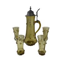 Gebruder Thanhausen Munchen / Theresienthaler Cristallglasfabrik - Antique Stein / Jug / Pitcher