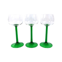Vintage Wijnglazen Luminarc Groene Voet