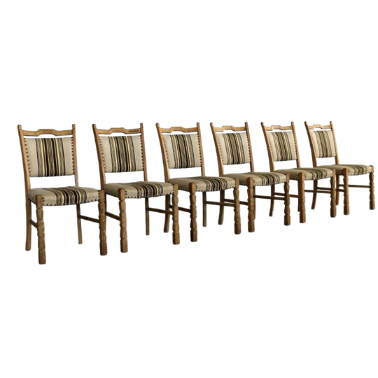 Brutalist Eetkamerstoelen | Vintage Stoelen | Jaren 60 | (6) 1