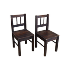 2 Kinderstoeltjes Van Hout Opknappertjes thumbnail 1