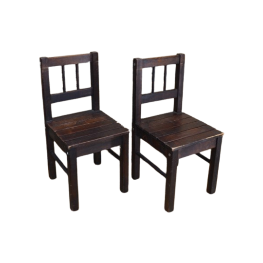 2 Kinderstoeltjes Van Hout Opknappertjes 1