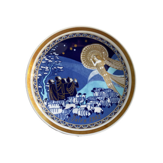 Vintage Kerst Wandbord / Wand Bord, G. Kühnlenz Voor Bavaria - 24 Karaat - Limited Edition 1