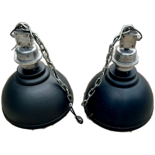 2x Zwarte Industriële Hanglamp 1