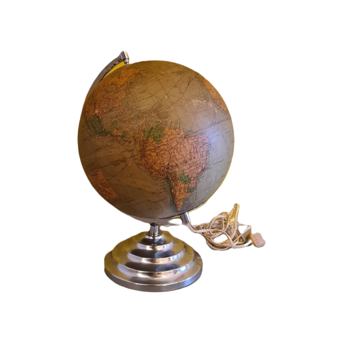 Art Deco Franse Glazen Globe M. Picquart, Circa 1930