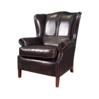 Onwijs Stoere Zwarte Schaapsleren Bendic Wingback Fauteuil thumbnail 1