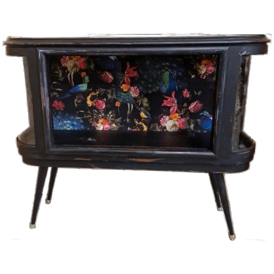 Vintage Kastje Dressoir Drankkast Bar Wandmeubel 1