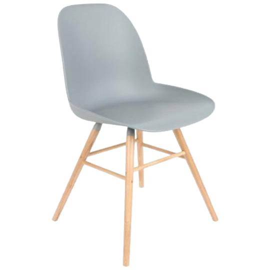 Zuiver | Albert Kuip Eetkamerstoel Lichtgrijs | 4 | 1